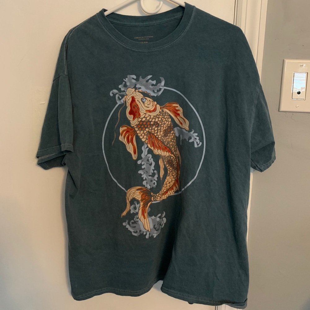 Urban outfitters koi fish oversized tee